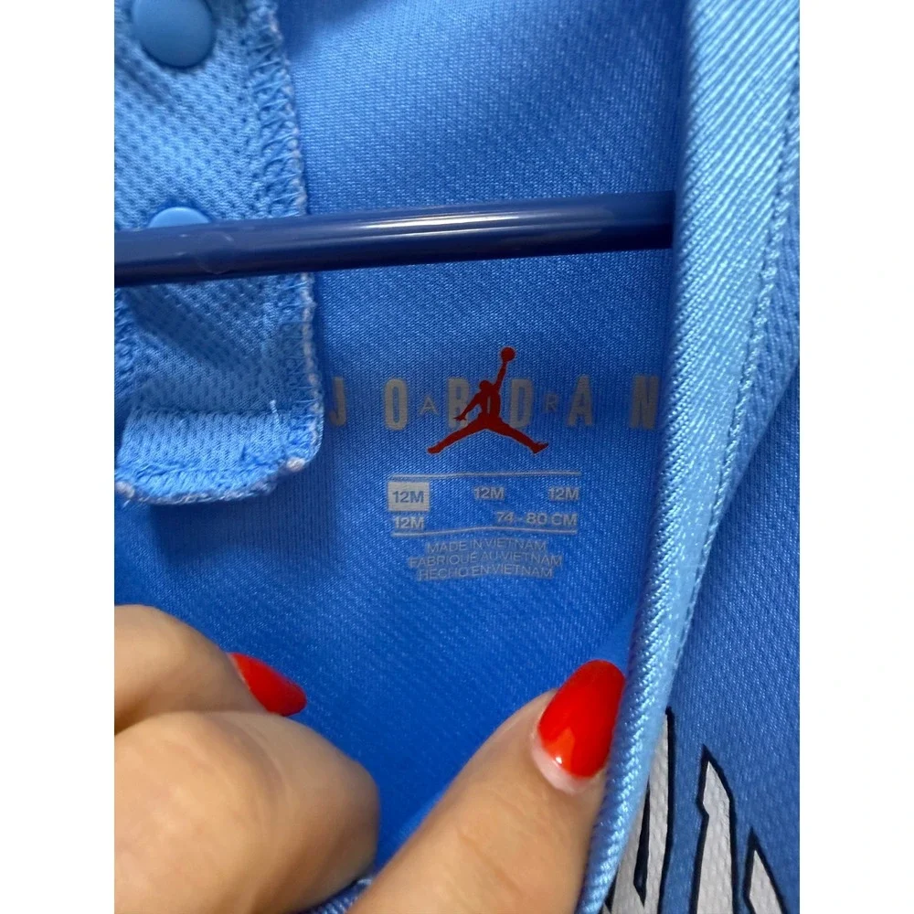 Jordan Baby Boys University Blue Air Jordan 23 Mesh Basketball Romper 12M